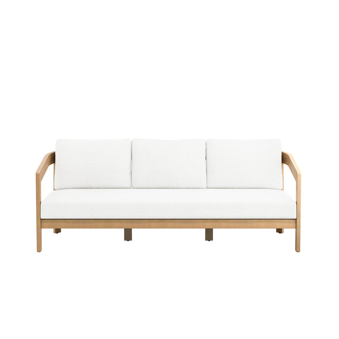Wesley Patio Sofa, W/ White Cushions
