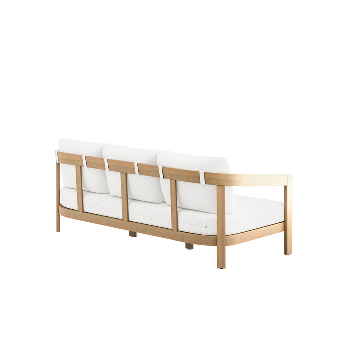 Wesley Patio Sofa, W/ White Cushions