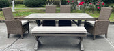 Laguna Heights Bench with Cushion - Visions in Furniture (La Mirada, CA)
