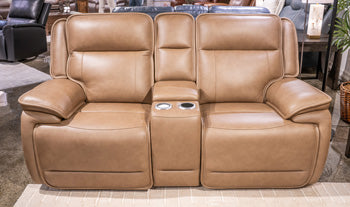 Glencroft Power Reclining Loveseat with Console - Visions in Furniture (La Mirada, CA)
