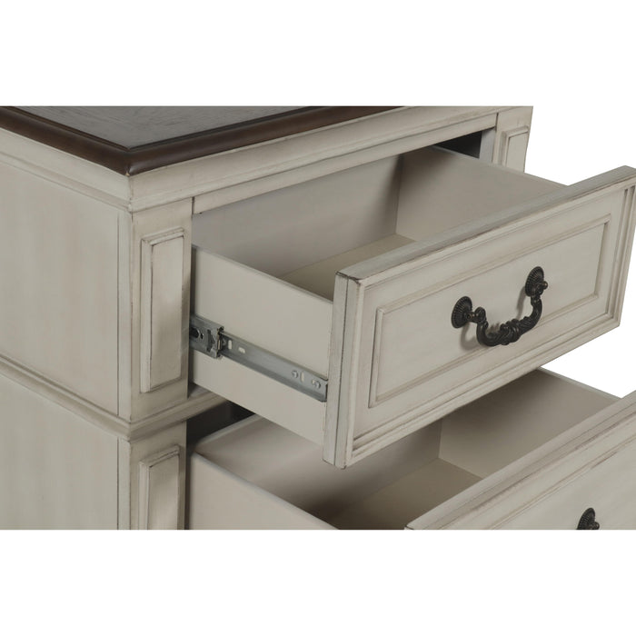ANASTASIA NIGHTSTAND - ANT. WHITE - Visions in Furniture (La Mirada, CA)