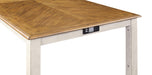 AMY  60" COUNTER TABLE+CHAIRS W/STG  (5 PC)  -2 TONE BISQUE - Visions in Furniture (La Mirada, CA)
