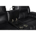 FLYNN CONSOLE LOVESEAT W/ READING LIGHT- BLACK - Visions in Furniture (La Mirada, CA)