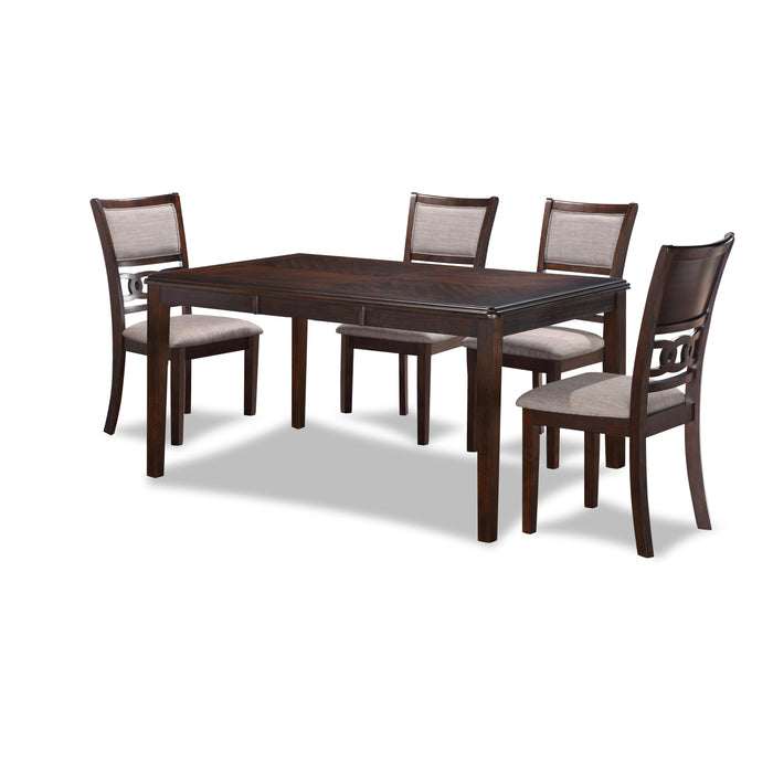 GIA 60" DINING TABLE+CHAIRS (5 PCS/CTN) -CHERRY - Visions in Furniture (La Mirada, CA)