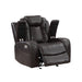 JOSHUA LEATHER GLIDER RECLINER - DK BROWN - Visions in Furniture (La Mirada, CA)