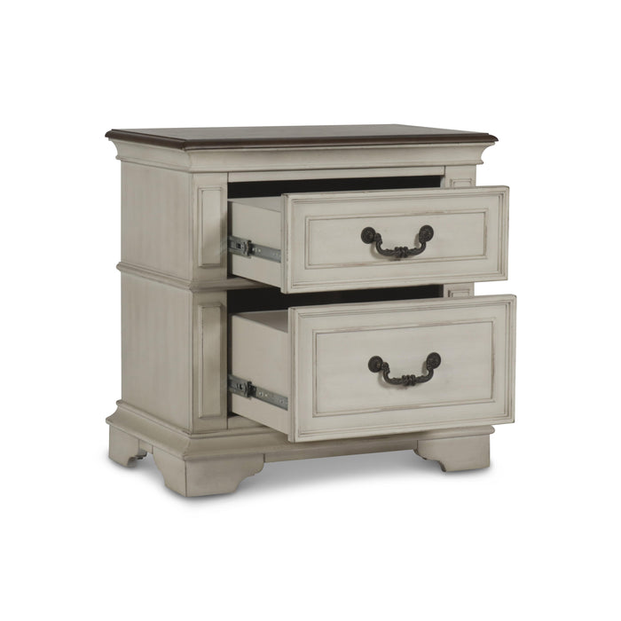 ANASTASIA NIGHTSTAND - ANT. WHITE - Visions in Furniture (La Mirada, CA)