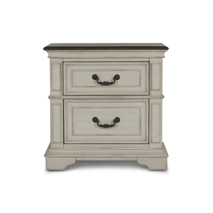 ANASTASIA NIGHTSTAND - ANT. WHITE - Visions in Furniture (La Mirada, CA)