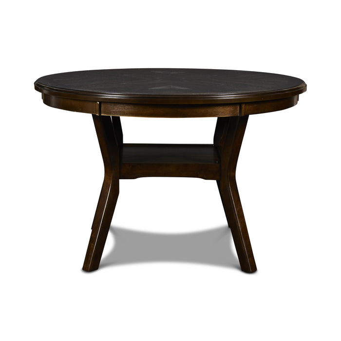 GIA ROUND DINING 5 PC SET - CHERRY - Visions in Furniture (La Mirada, CA)