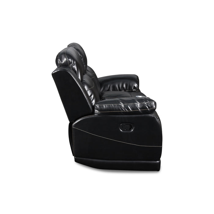 VEGA CONSOLE LOVESEAT - PREMIER BLACK - Visions in Furniture (La Mirada, CA)