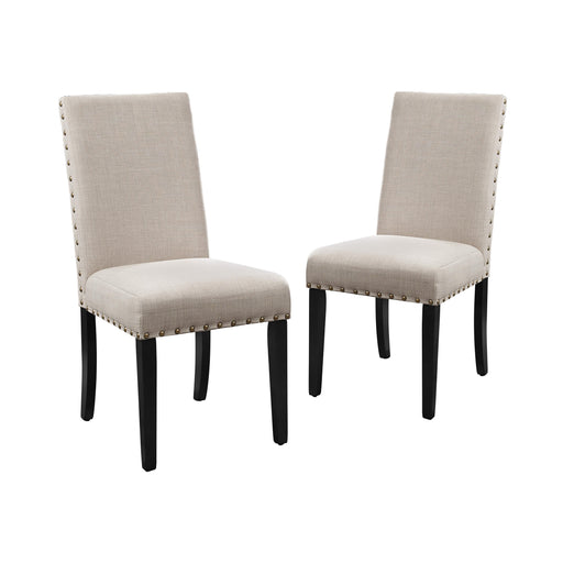 CRISPIN NATURAL BEIGE DINING CHAIR- (2/Ctn) - Visions in Furniture (La Mirada, CA)
