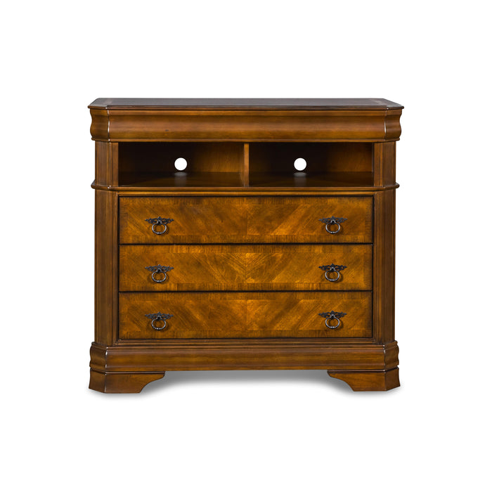 SHERIDAN MEDIA CHEST- BURNISHED CHERRY - Visions in Furniture (La Mirada, CA)
