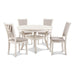 AMY 5PC ROUND DINING SET- BISQUE - Visions in Furniture (La Mirada, CA)