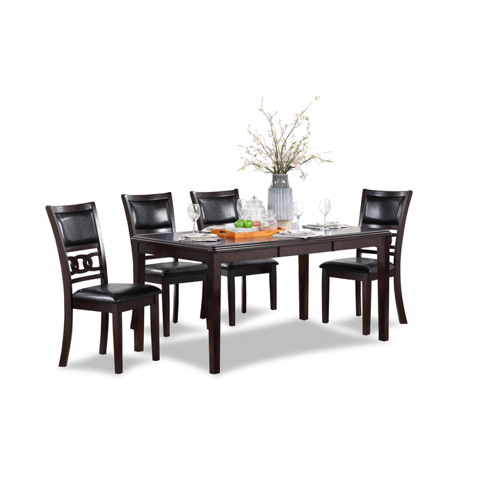 GIA 60" DINING TABLE+CHAIRS (5 PCS/CTN) -EBONY - Visions in Furniture (La Mirada, CA)