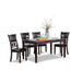 GIA 60" DINING TABLE+CHAIRS (5 PCS/CTN) -EBONY - Visions in Furniture (La Mirada, CA)
