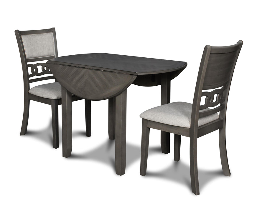 GIA 5 PC 60" DINING TABLE & 4 CHAIRS-GRAY