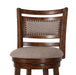 ABERDEEN 29" BAR STOOL-DK BROWN W/FABRIC SEAT - Visions in Furniture (La Mirada, CA)