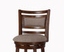 ABERDEEN 24" COUNTER STOOL-DK BROWN W/FABRIC SEAT - Visions in Furniture (La Mirada, CA)