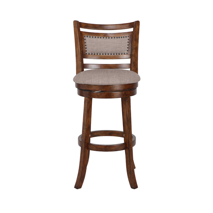 ABERDEEN 29" BAR STOOL-DK BROWN W/FABRIC SEAT - Visions in Furniture (La Mirada, CA)