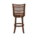 ABERDEEN 29" BAR STOOL-DK BROWN W/FABRIC SEAT - Visions in Furniture (La Mirada, CA)