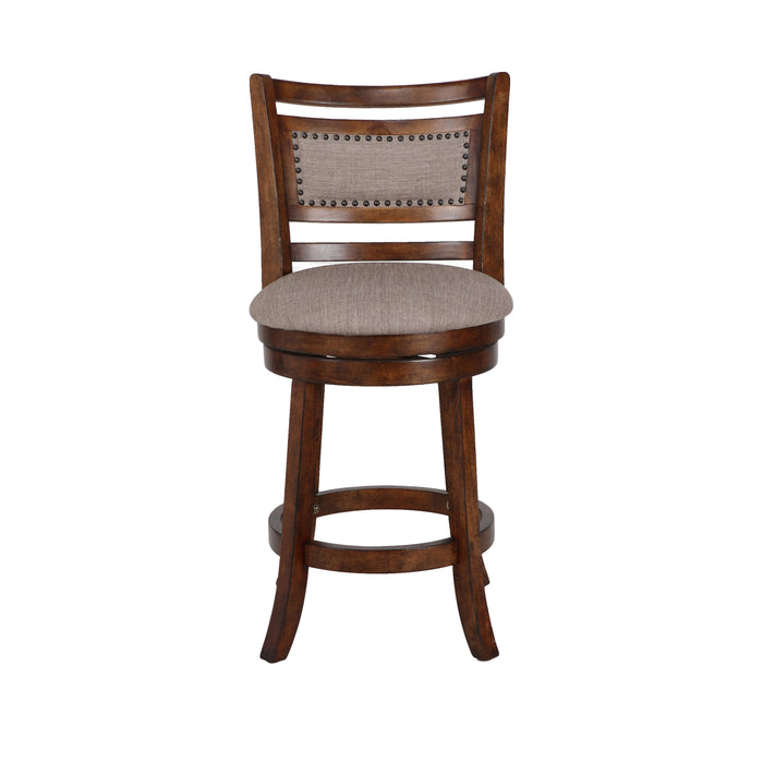 ABERDEEN 24" COUNTER STOOL-DK BROWN W/FABRIC SEAT - Visions in Furniture (La Mirada, CA)