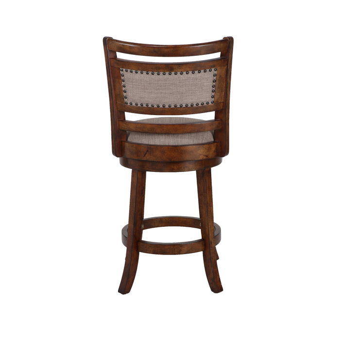 ABERDEEN 24" COUNTER STOOL-DK BROWN W/FABRIC SEAT - Visions in Furniture (La Mirada, CA)