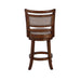 ABERDEEN 24" COUNTER STOOL-DK BROWN W/FABRIC SEAT - Visions in Furniture (La Mirada, CA)