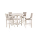 AMY 5 PC COUNTER TABLE SET-BISQUE - Visions in Furniture (La Mirada, CA)