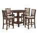 AMY 5 PC COUNTER DINING SET-CHERRY - Visions in Furniture (La Mirada, CA)
