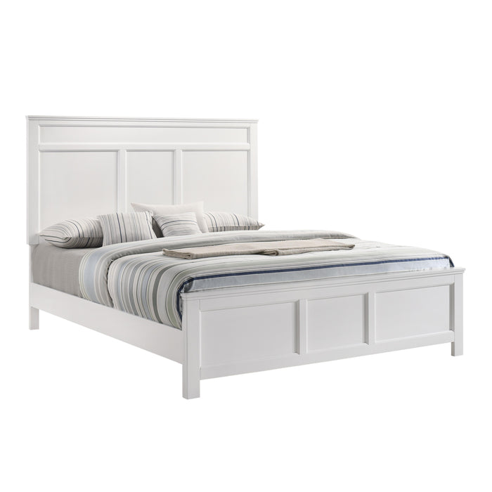 ANDOVER Eastern King-California King EK/WK HEADBOARD, FOOTBOARD & SLATS-WHITE