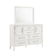 ANDOVER 60" DRESSER W/DOORS-WHITE - Visions in Furniture (La Mirada, CA)