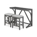 BELLA COUNTER  TABLE & 2 STOOLS-GRAY - Visions in Furniture (La Mirada, CA)