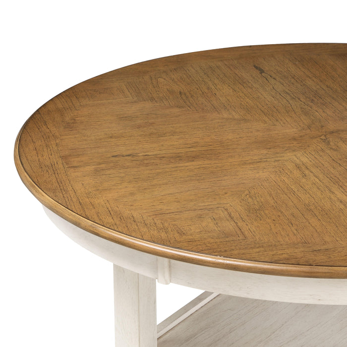 CORI COUNTER 5 PC SET-BISQUE/BROWN - Visions in Furniture (La Mirada, CA)