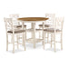 CORI COUNTER 5 PC SET-BISQUE/BROWN - Visions in Furniture (La Mirada, CA)