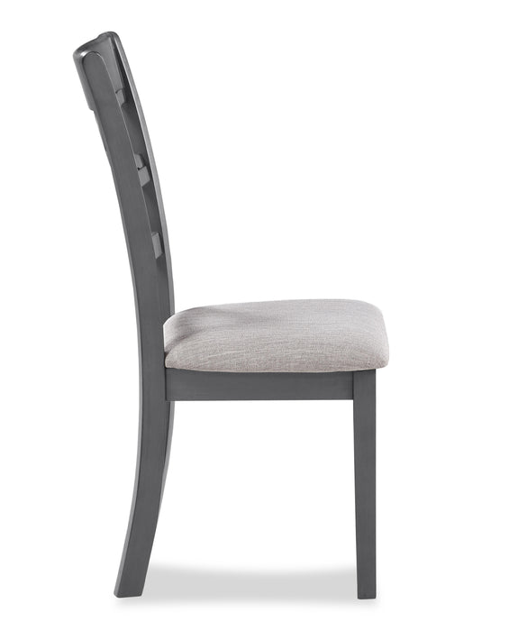 CORI ROUND DINING 5 PC SET-GRAY - Visions in Furniture (La Mirada, CA)