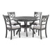 CORI ROUND DINING 5 PC SET-GRAY - Visions in Furniture (La Mirada, CA)