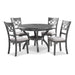 CORI ROUND DINING 5 PC SET-GRAY - Visions in Furniture (La Mirada, CA)