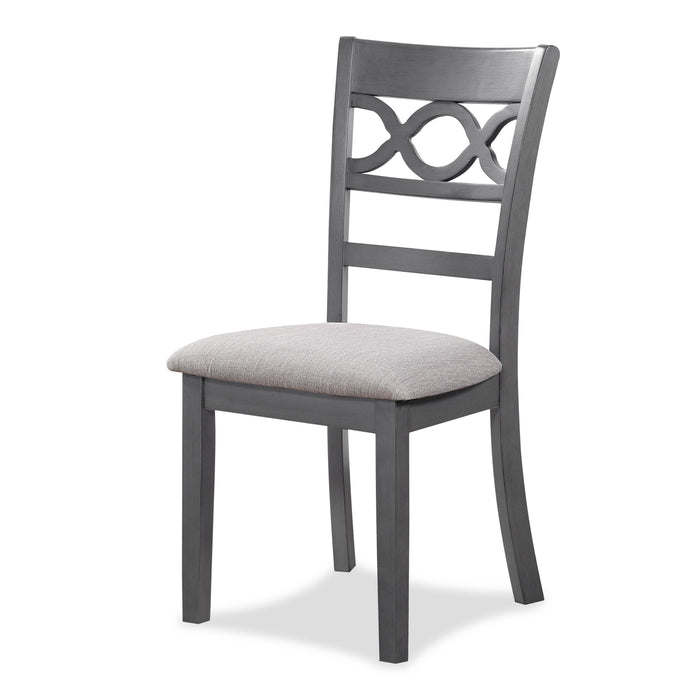 CORI ROUND DINING 5 PC SET-GRAY - Visions in Furniture (La Mirada, CA)