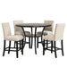 CRISPIN 48" ROUND COUNTER TABLE-GRAY - Visions in Furniture (La Mirada, CA)