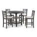 CORI COUNTER 5 PC SET-GRAY - Visions in Furniture (La Mirada, CA)