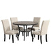 CRISPIN 48" ROUND DINING TABLE-GRAY - Visions in Furniture (La Mirada, CA)