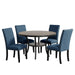 CRISPIN 48" ROUND DINING TABLE-GRAY - Visions in Furniture (La Mirada, CA)