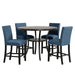 CRISPIN 48" ROUND COUNTER TABLE-GRAY - Visions in Furniture (La Mirada, CA)