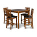 DIXON COUNTER DINING 5 PC SET-DK ESPRESSO - Visions in Furniture (La Mirada, CA)