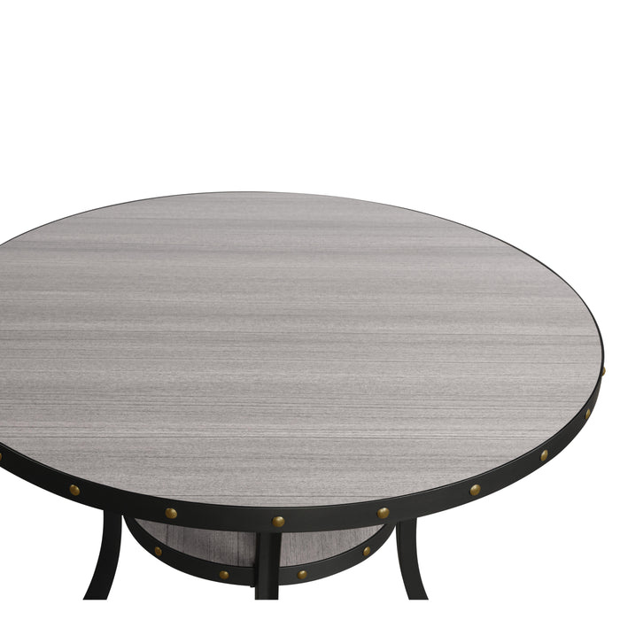 CRISPIN 48" ROUND COUNTER TABLE-GRAY - Visions in Furniture (La Mirada, CA)