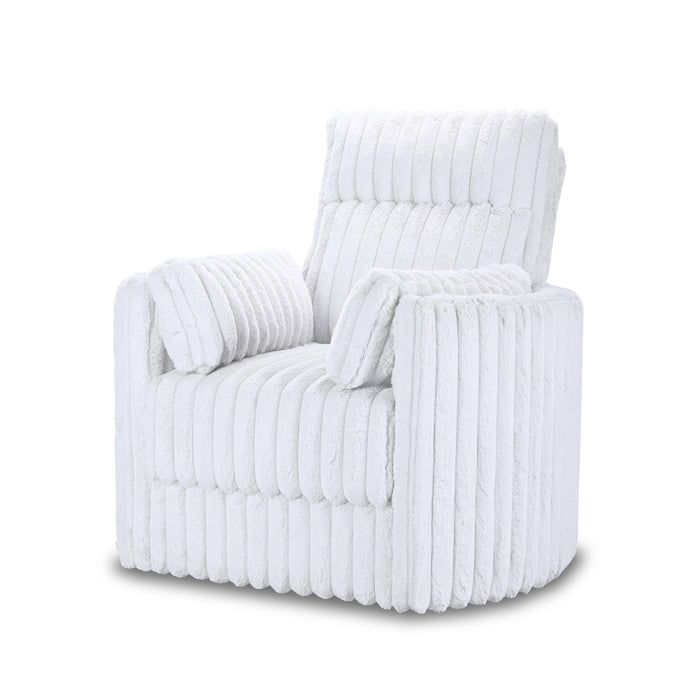 EMBRACE SWIVEL ACCENT CHAIR-WHITE