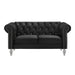 EMMA CRYSTAL LOVESEAT-BLACK - Visions in Furniture (La Mirada, CA)