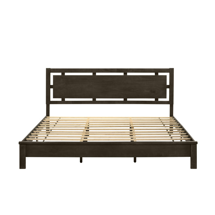 GEMINI Queen Q PANEL BED-HB/FB/RAILS-GRAY