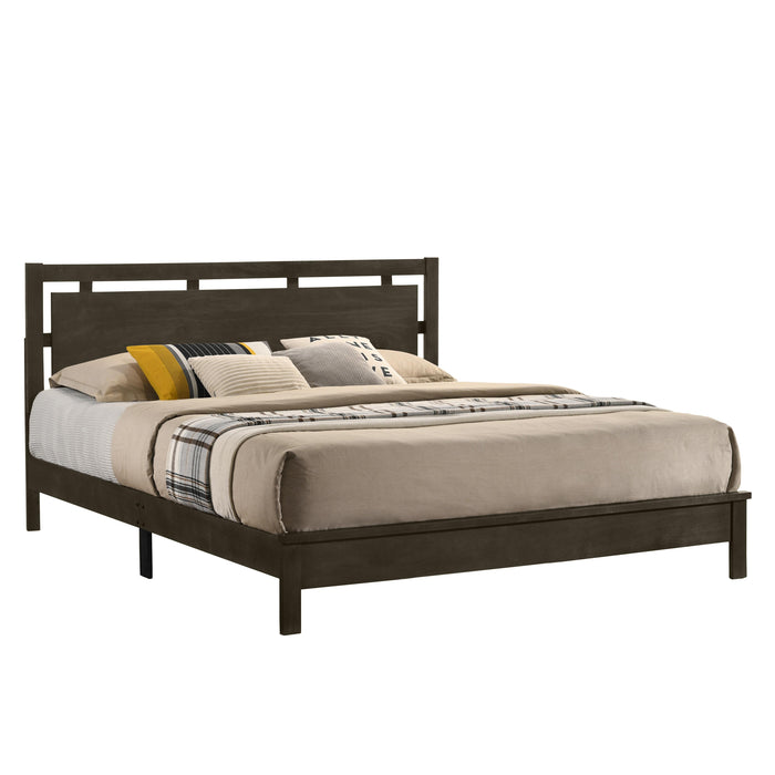 GEMINI Queen Q PANEL BED-HB/FB/RAILS-GRAY