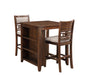 GIA 30" COUNTER TABLE W/2 CHAIRS & STG SHELF-CHERRY - Visions in Furniture (La Mirada, CA)