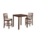 GIA 30" COUNTER TABLE W/2 CHAIRS & STG SHELF-CHERRY - Visions in Furniture (La Mirada, CA)